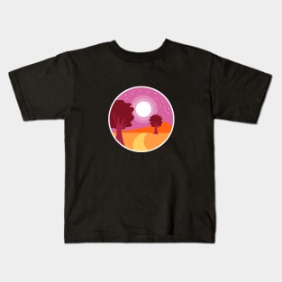 Summer Landscape in Night Kids T-Shirt